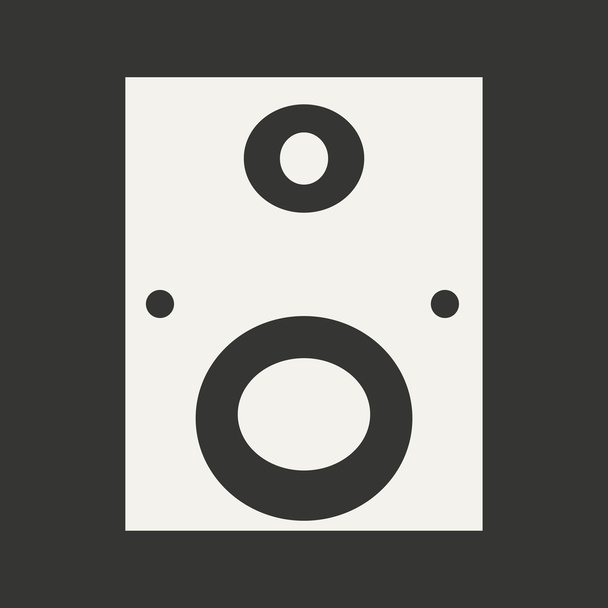 Flat in black and white mobile application subwoofer - Vector, Image