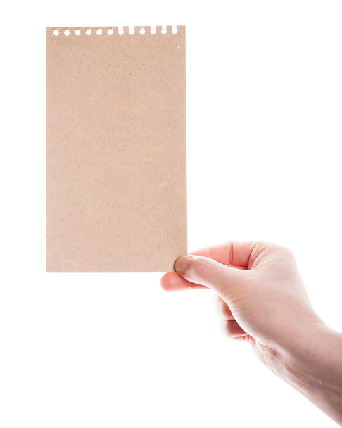 Handmade paper card in woman hand - Foto, Imagem