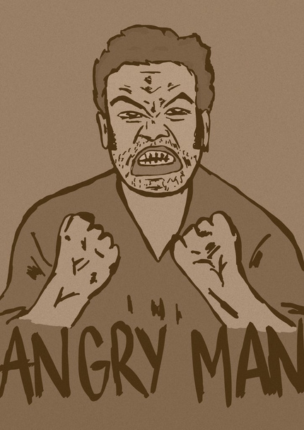 Angry man vintage - Φωτογραφία, εικόνα