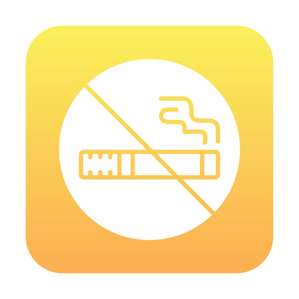 simple No Fumar icono de área, vector de ilustración - Vector, imagen