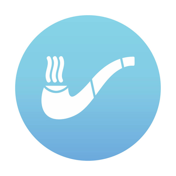 tabaco fumar pipa icono, vector de ilustración - Vector, imagen