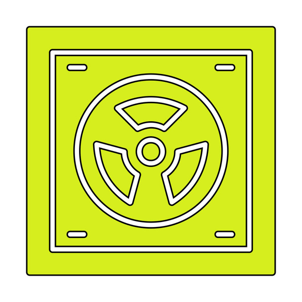 Icona radioattiva, illustrazione vettoriale - Vettoriali, immagini