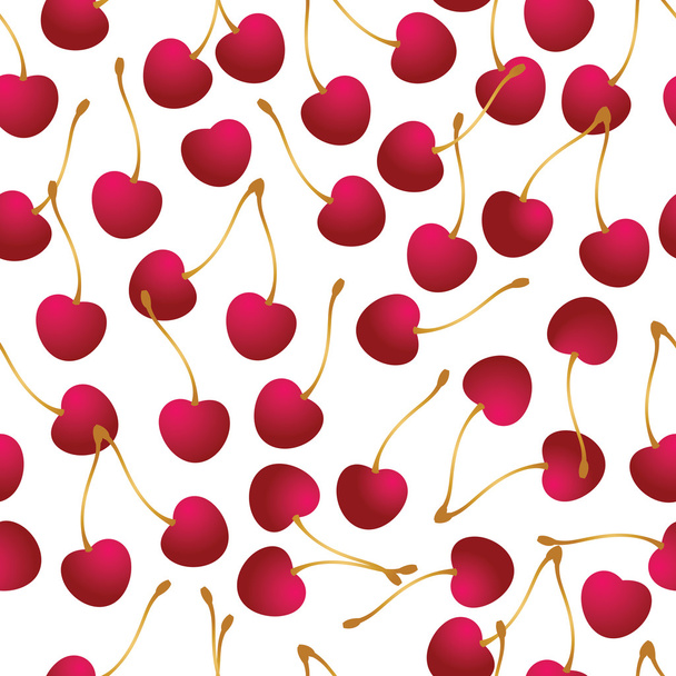 Cherry decorative pattern - Vector, Image