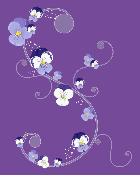 viooltje groet - Vector, afbeelding