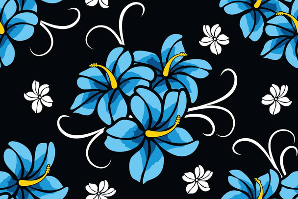 Patrón sin costura Floral Vector Ilustración, Naturaleza Batik Motif - Vector, Imagen