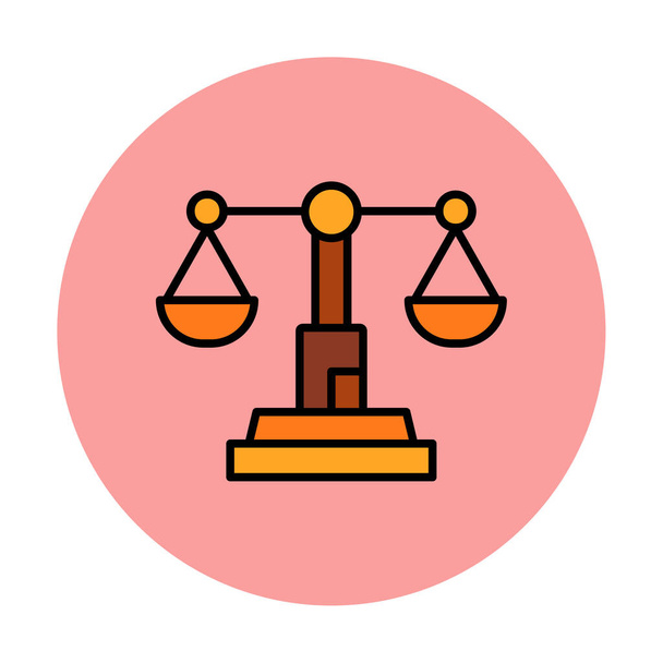  значок баланса шкалы правосудия простой вектор - Вектор,изображение
