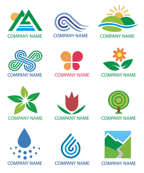Logos_symbols_nature_landscape - ベクター画像