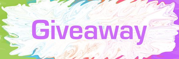 Giveaway text written over colorful background. - Photo, Image