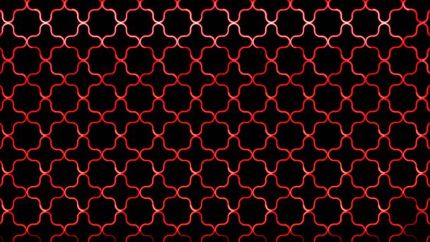 Brillante bucle de neón efecto fondo, fondo negro - Foto, imagen
