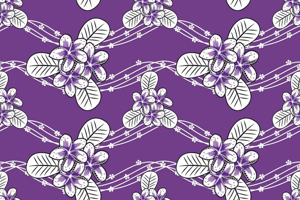 Padrão sem costura Floral Vector Ilustração, Flower Batik Motif - Vetor, Imagem