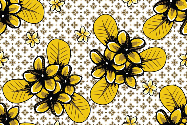 Naadloos patroon Bloemen Vector Illustratie, Bloem Batik Motief - Vector, afbeelding