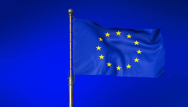 欧州連合の旗,欧州連合の旗のイメージ. - 写真・画像