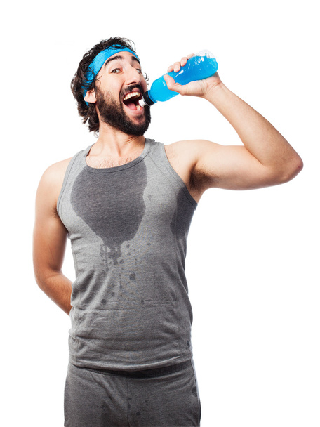 sportsman drinking water - Foto, Imagem