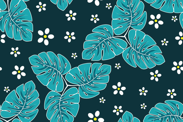 Floraler Hintergrund - Seamless Pattern Vector, florales Batikmotiv - Vektor, Bild