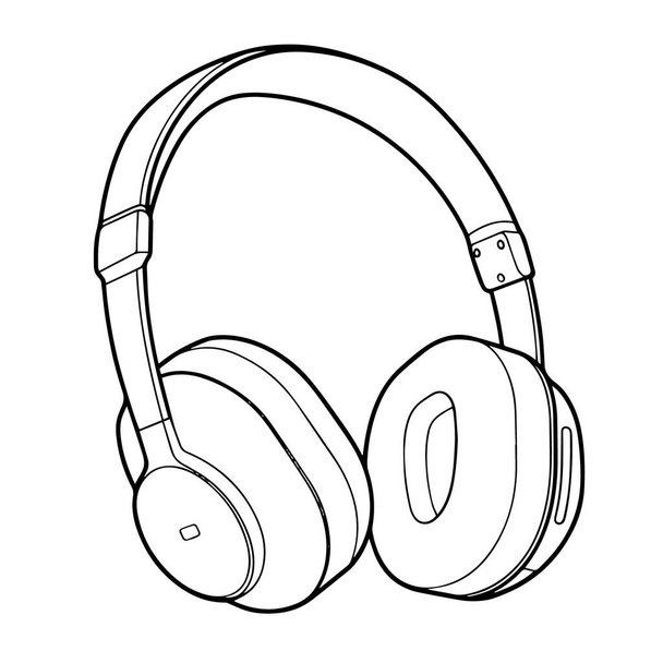 Minimalist headset icon in vector format. - Vector, Image