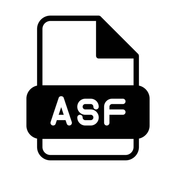 Asf формат відео піктограм файлів. Піктограма мітки веб- файлів. Векторні ілюстрації. - Вектор, зображення
