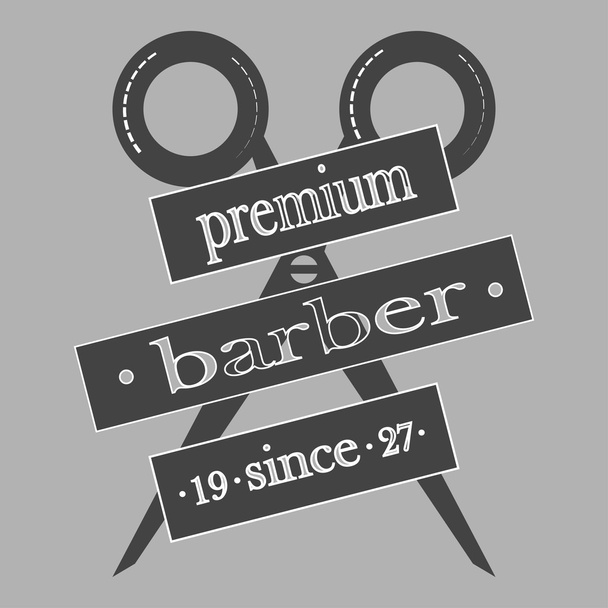 Vintage parturi liikkeen logo, etiketit, merkit ja muotoilu elementti. Vektori
 - Vektori, kuva
