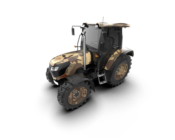 Tractor isolated on background. 3d rendering - illustration - Foto, immagini