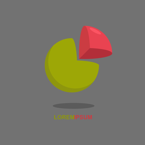  logo sphere cut segment. Ball logotype vector illustration - Vector, Image