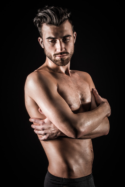 Svalnatý mladý sexy nahý roztomilý muž - Fotografie, Obrázek