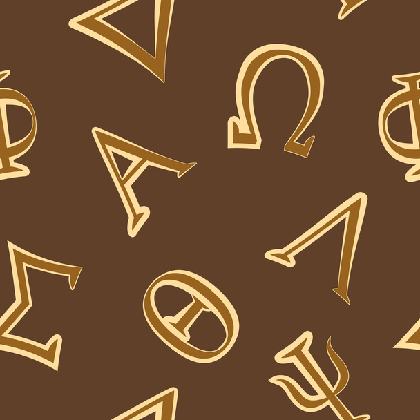 Yunan alfabesinin harfleri ile sorunsuz arka plan - Vektör, Görsel