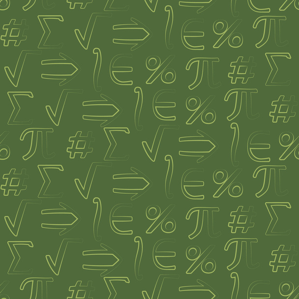 Seamless background with mathematical symbols - Vector, Image