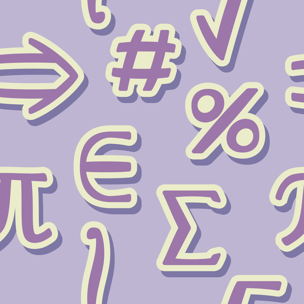 Varratmentes háttérben a matematikai szimbólumok - Vektor, kép