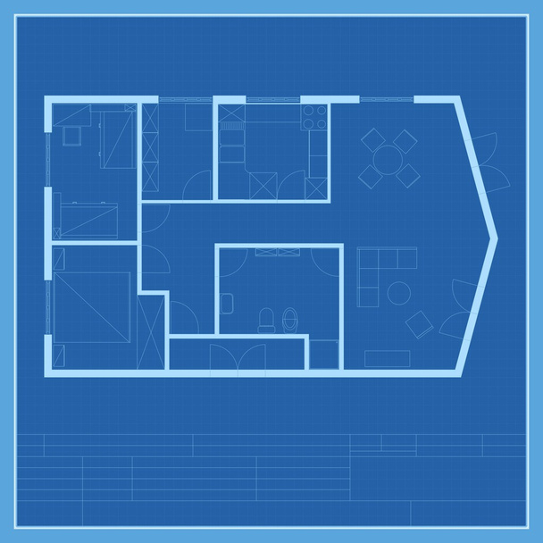 House plan, blueprint vector - Vektor, kép