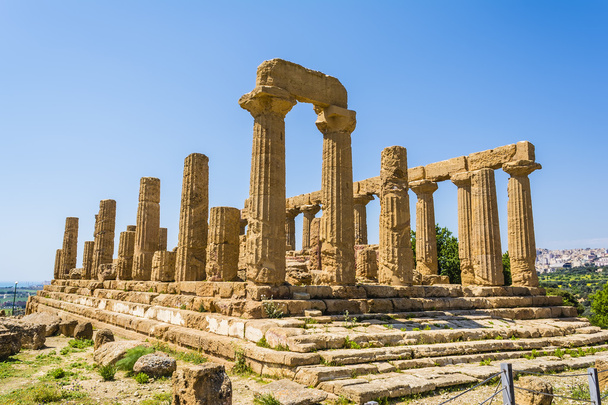 Starověké řecké chrámu Juno Bůh, Agrigento, Sicílie, Itálie - Fotografie, Obrázek