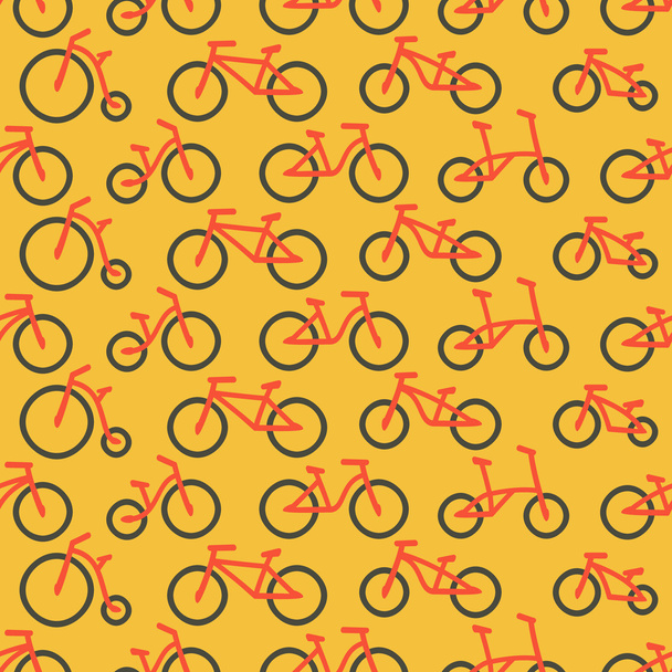 Seamless background with bicycles - Vektör, Görsel