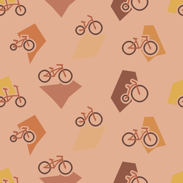 Seamless background with bicycles - Vettoriali, immagini