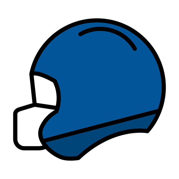 voetbal helm pictogram vectorillustratie - Vector, afbeelding