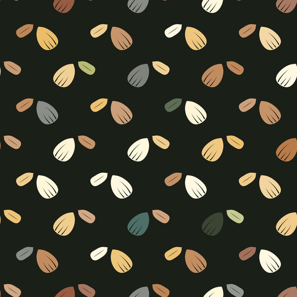 Saumaton tausta pavut ja pähkinät
 - Vektori, kuva