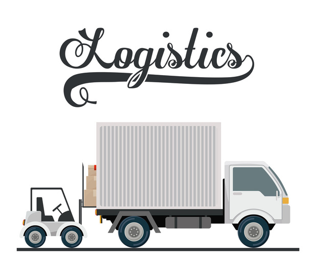 logística e design de entrega
 - Vetor, Imagem