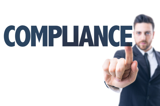 Man with  text: Compliance - Photo, Image