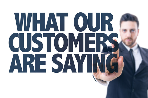 Tekst: Wat onze klanten zeggen - Foto, afbeelding