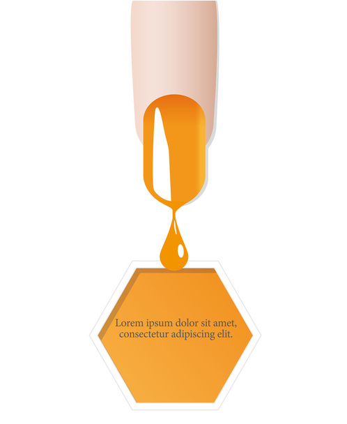 Módní barvy lak na nehty medu - Vektor, obrázek