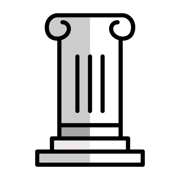 Columna. Icono web ilustración simple
 - Vector, Imagen