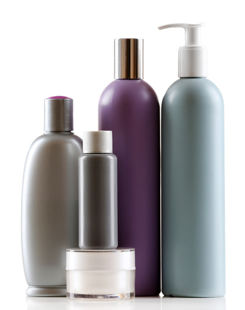 Cosmetic bottles isolated on white background - Φωτογραφία, εικόνα
