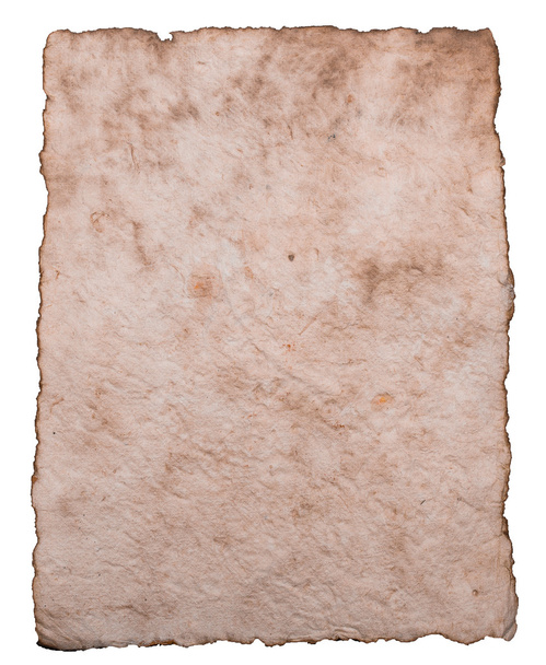 Papel antiguo aislado sobre fondo blanco
 - Foto, imagen