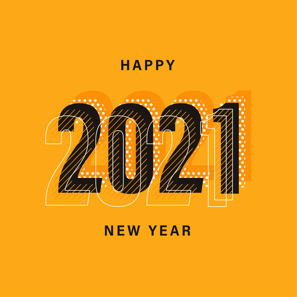 Šťastný nový rok 2021 pozadí vektorové ilustrace - Vektor, obrázek