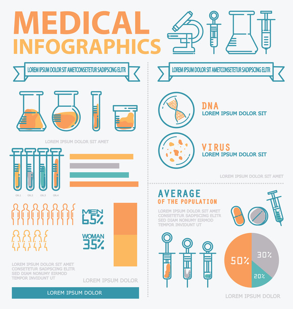 lékařské infografika - Vektor, obrázek