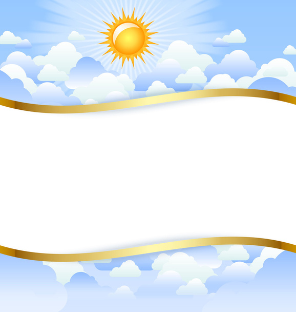 Cloudy day template - Vector, Image