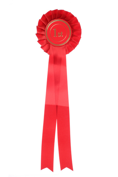 Red first place rosette - Photo, Image