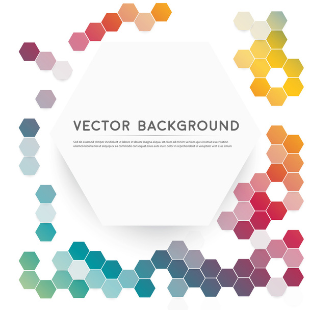 Vector abstract color 3d hexagonal - Vector, afbeelding