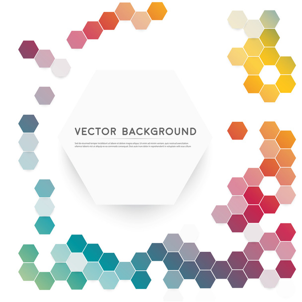 Vector abstract color 3d hexagonal - Wektor, obraz