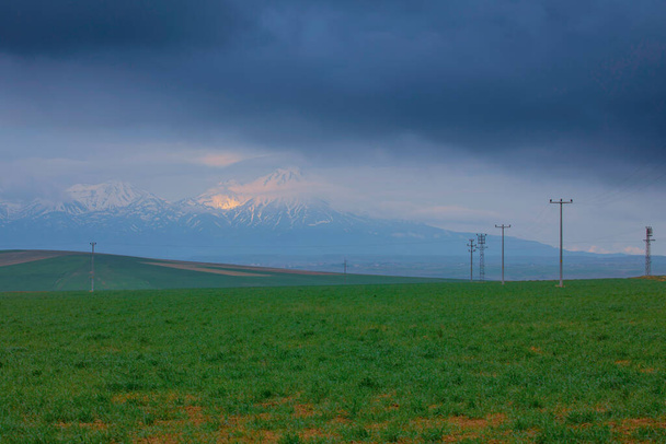 The Hasan Mountain, distant view of Hasan mountain - Photo, Image