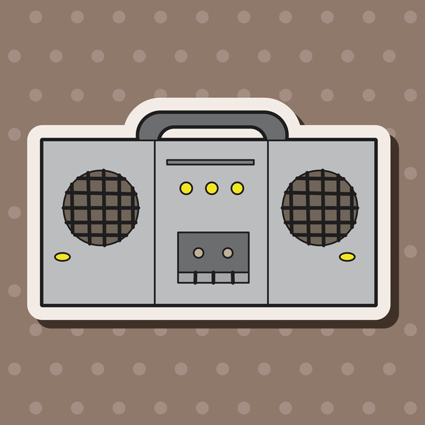 rock music sound recorder theme elements vector,eps - Vector, afbeelding