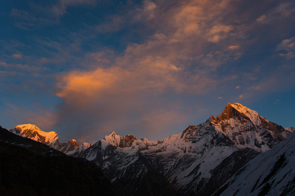 View of Annapurna I from Annapurna Base Camp Himalaya Mountains  - Foto, immagini
