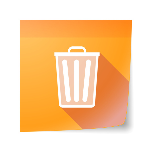 Rychlé poznámky ikonu odpadkového koše - Vektor, obrázek